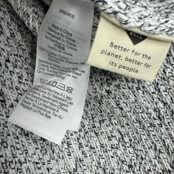 MADEWELL Broadway Crewneck Cardigan Sweater In Grey Size XS NWT - Picture 10 of 11